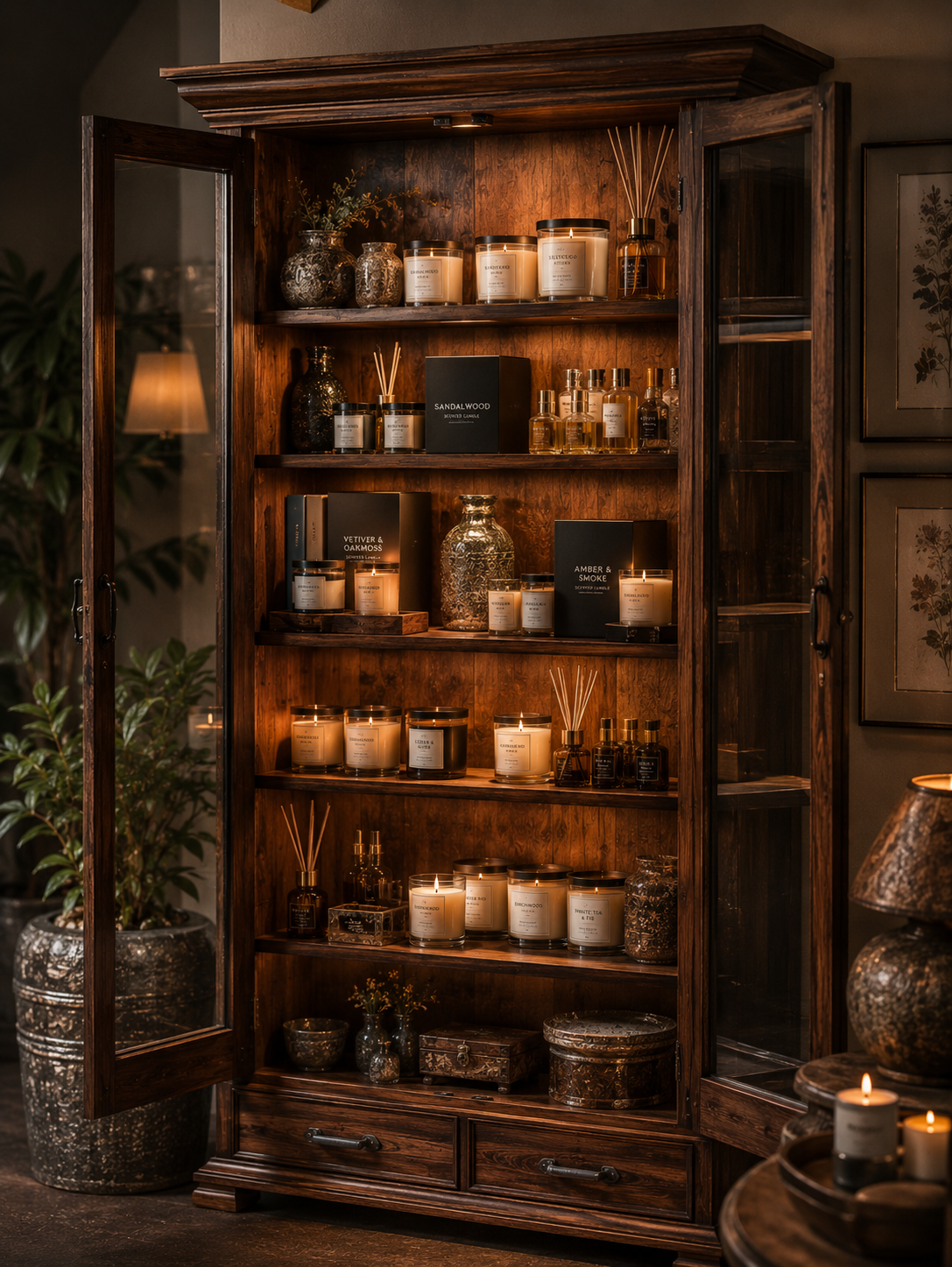 Signature Fragrance Showcase Cabinet